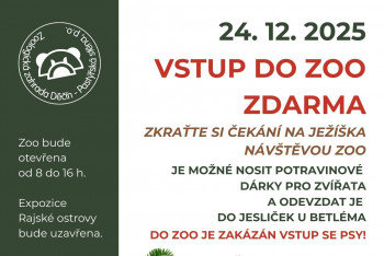 Zoo Děčín: Na Štědrý den do zoo zdarma