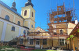 Na Hoře Matky Boží na Hedči jsou v plném proudu stavební práce