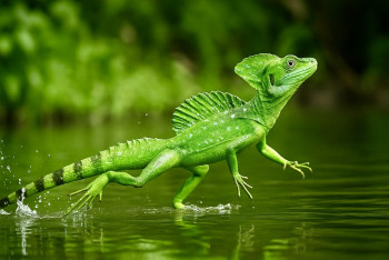 Bazilišek zelený. Ještěr, který běhá po vodě jako zázrak přírody